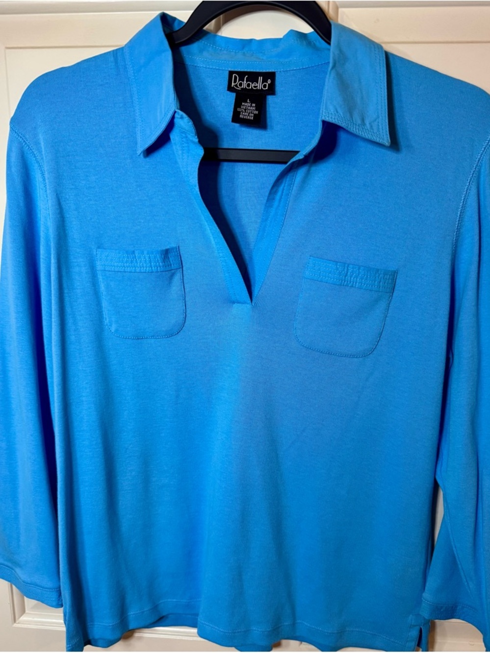 Rafaella Blue 100% Cotton Shirt  **NWT** - Picture 2 of 8